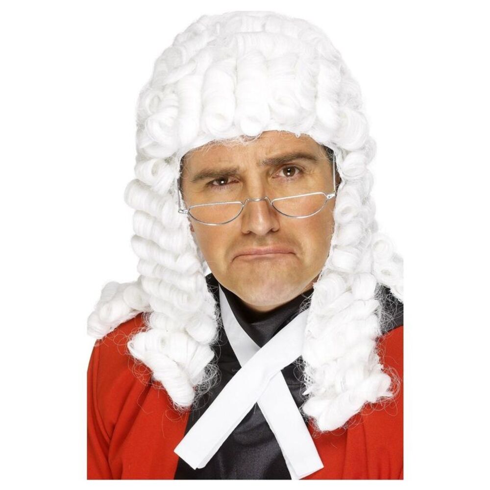 Smiffys Mens Judge Wig / White